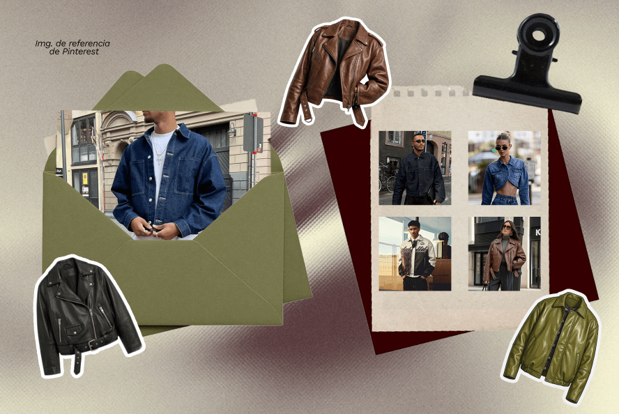 Chaquetas denim y cuerina