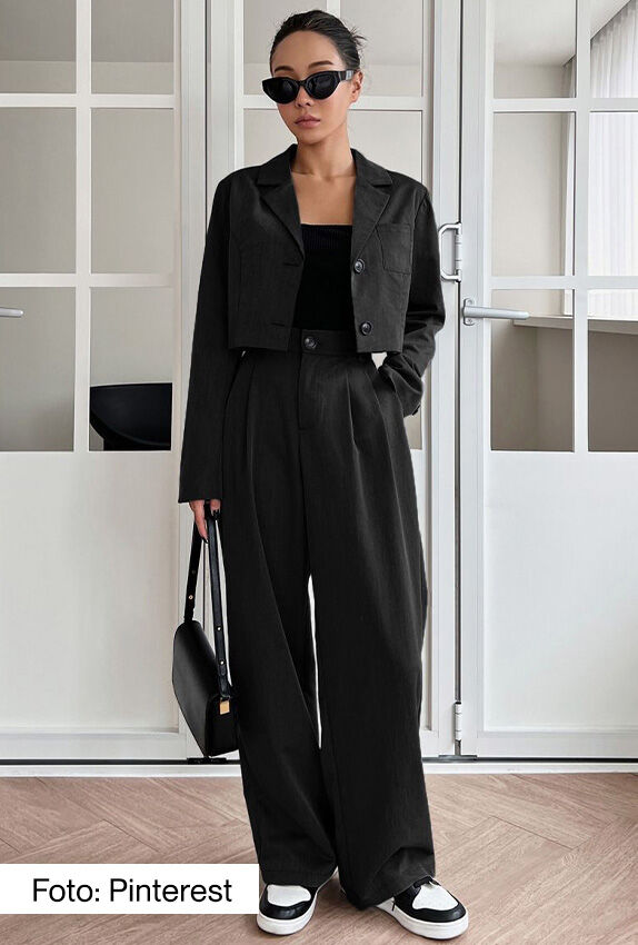 pantalon negro para mujer
