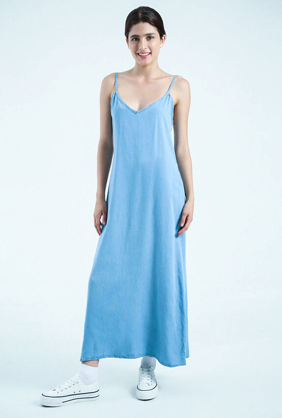 vestidos largos en denim