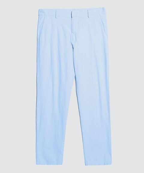 Pantalon Tipo Chino Con Bolsillos, Azul, hi-res