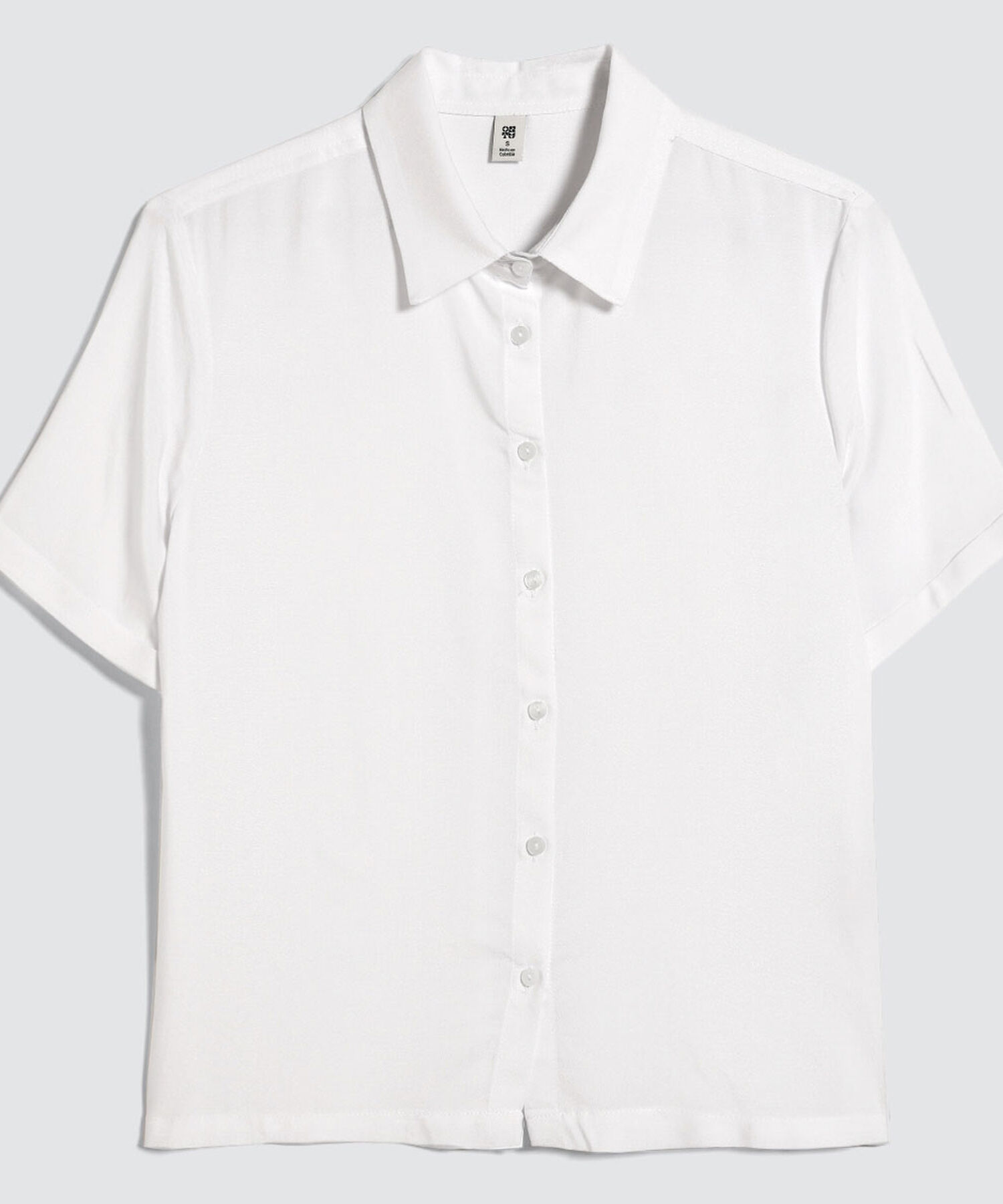 Camisa Manga Corta, Blanco, hi-res