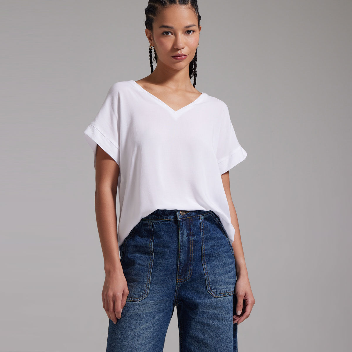 Blusa Manga Corta Escotada compra online OSTU