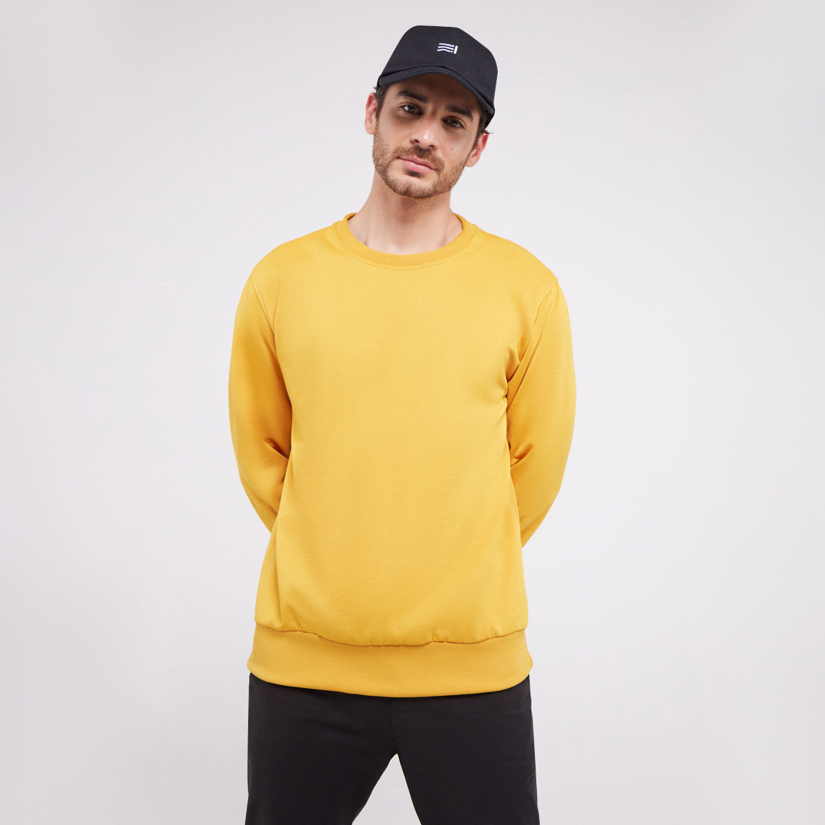Buzo amarillo hombre hot sale