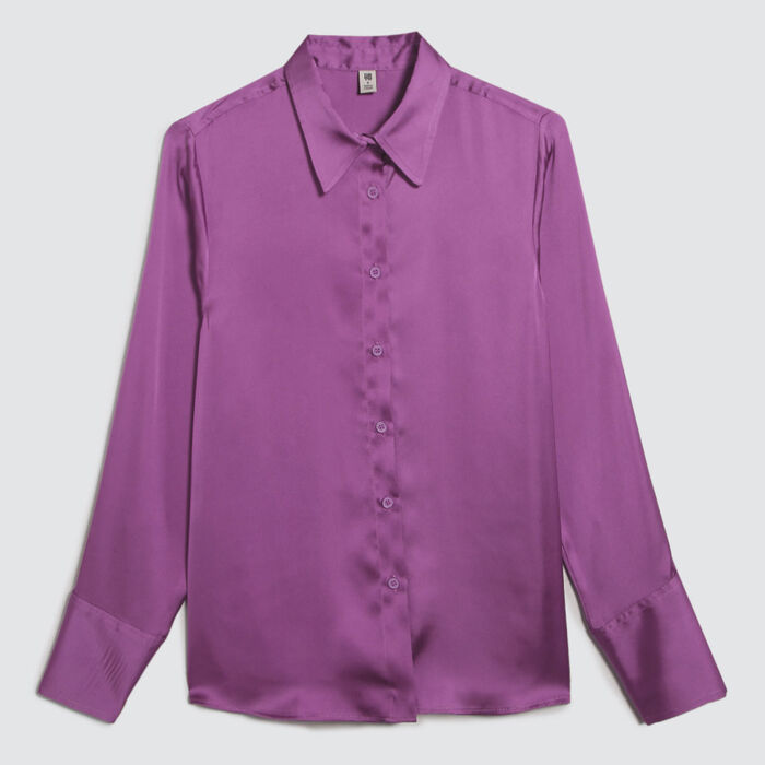 Camisa Satinada, Morado, hi-res