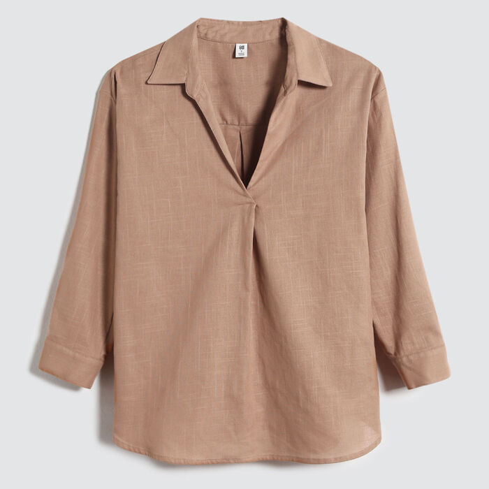 Camisa Estampada, Cafe1, hi-res