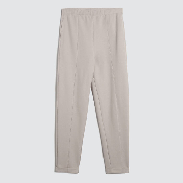 Pantalón Casual con Doblez, Beige, hi-res
