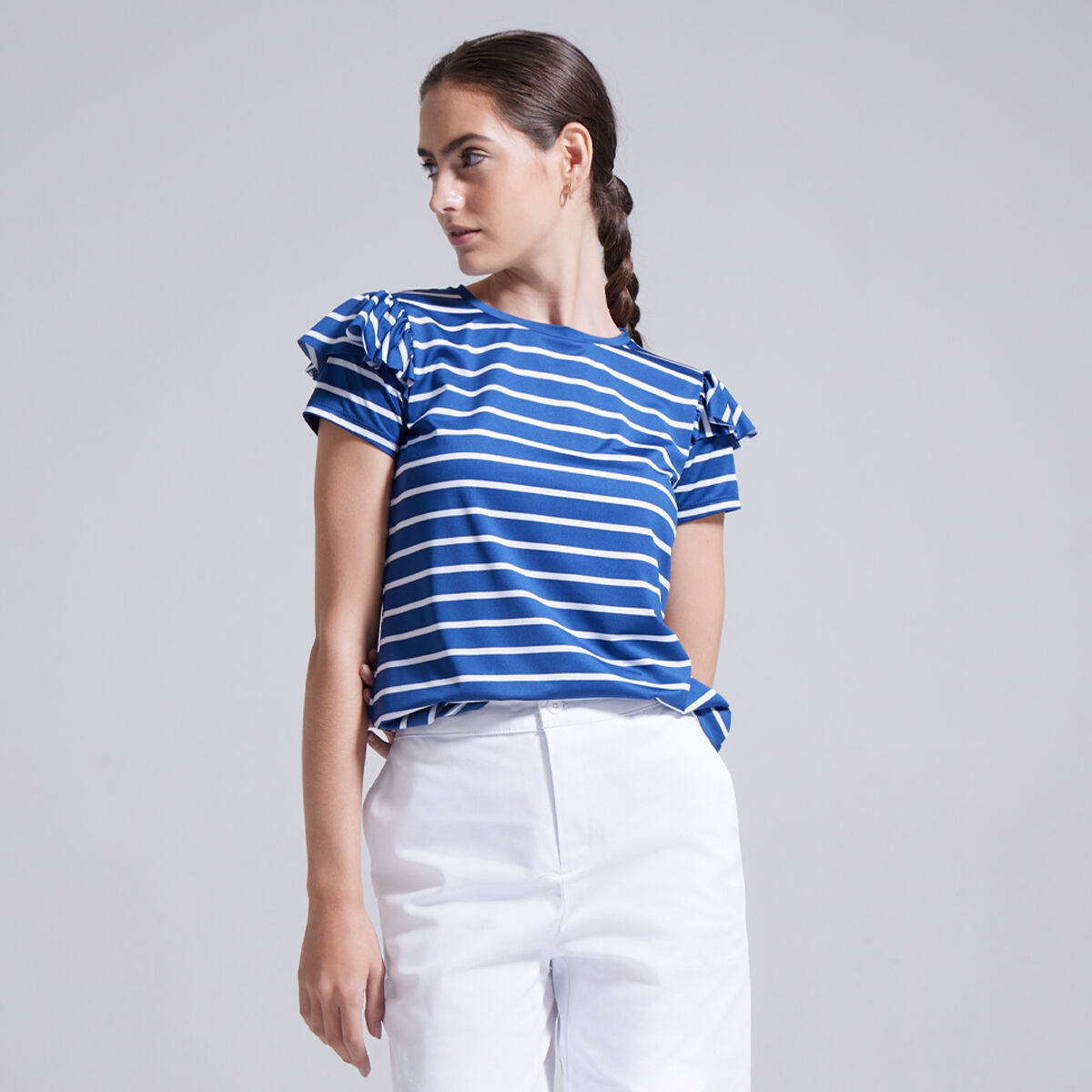 Camiseta A Rayas Para Mujer