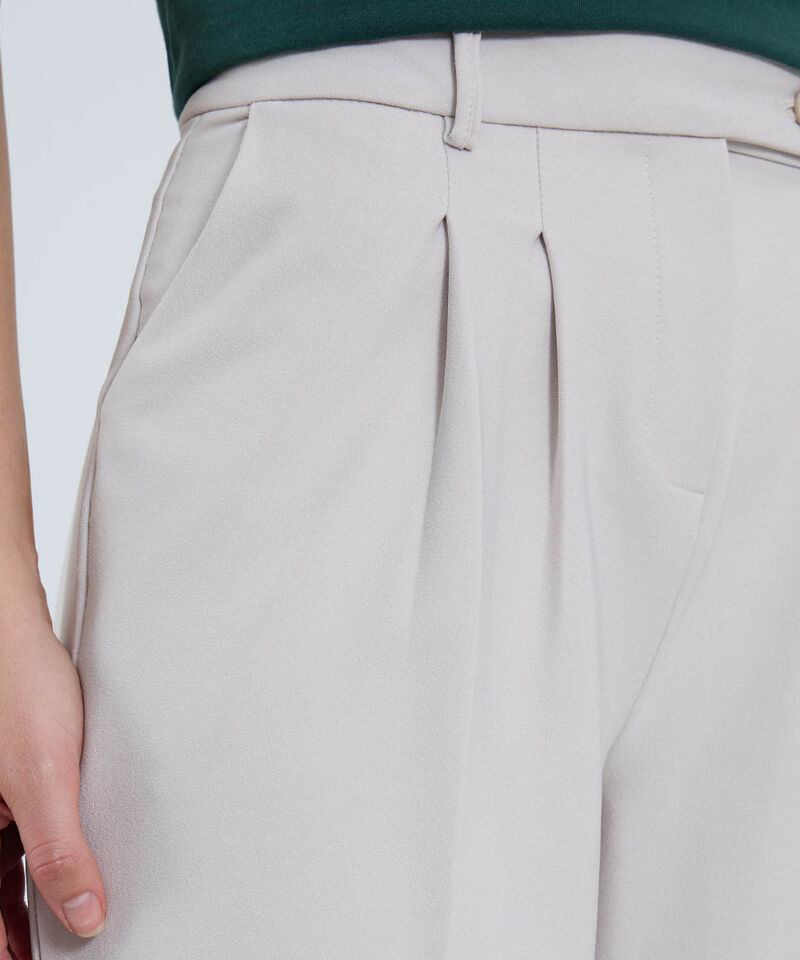 Pantal&oacute;n Fluido Tiro Alto, Beige, hi-res