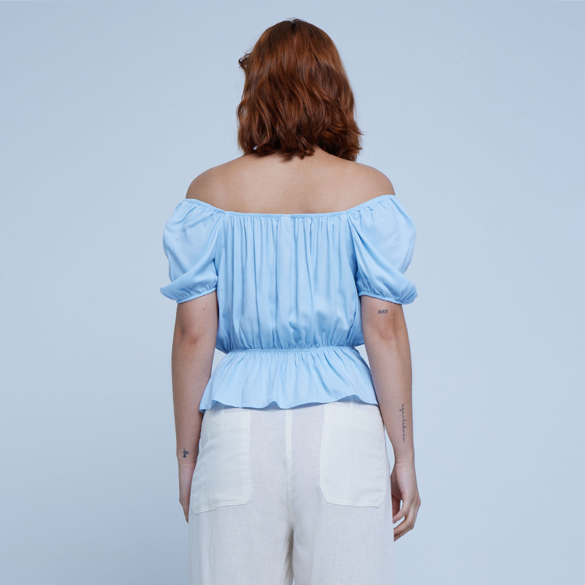 Blusa Campesina En Denim compra online OSTU