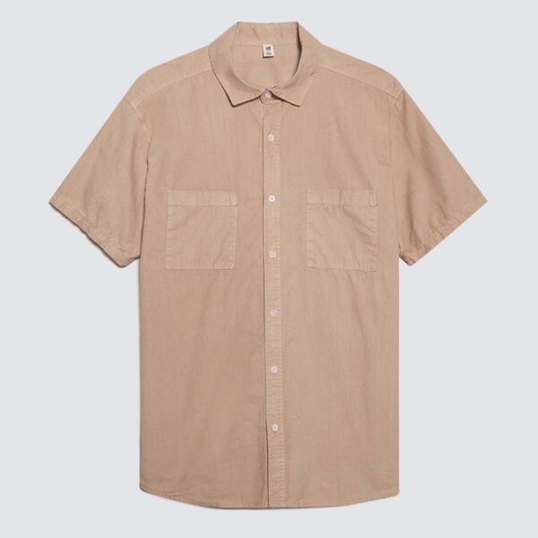 Camisa con Bolsillos, Beige, hi-res