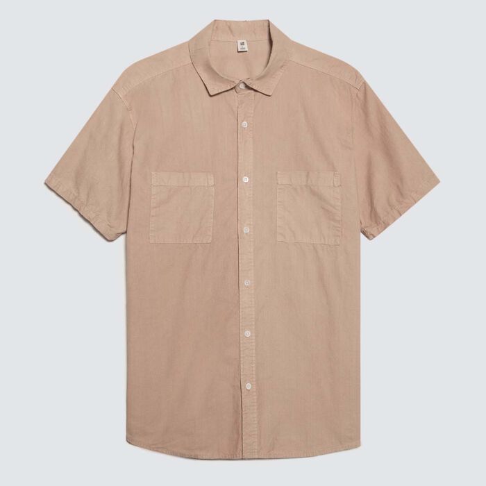 Camisa con Bolsillos, Beige, hi-res
