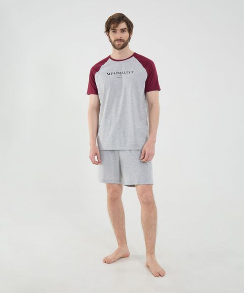 Pijama de pantalonetas para hombre image number null