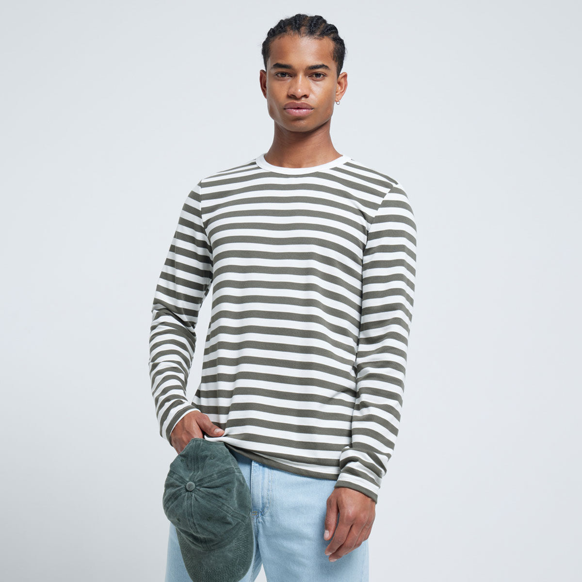 Camiseta para hombre manga larga sale