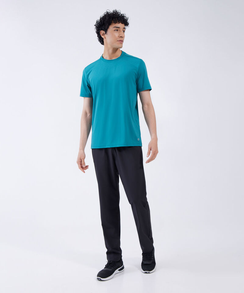 Camiseta Deportiva Cuello Redondo, Verde, hi-res