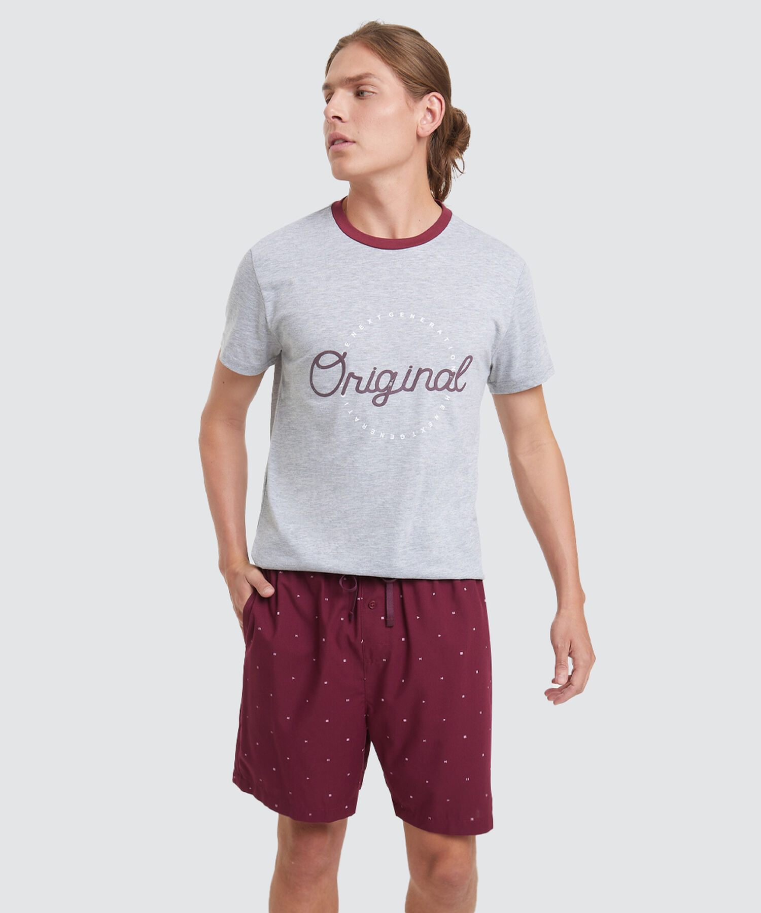Pijama de pantalonetas para hombre
