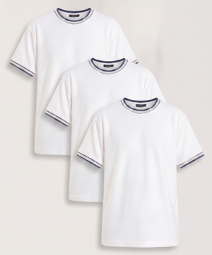Camiseta Rib Cuello Contraste, , hi-res