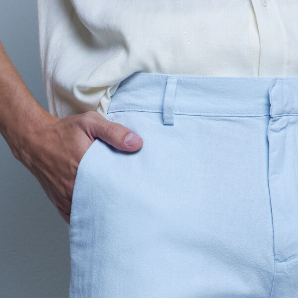 Pantalon Tipo Chino Con Bolsillos, Azul, hi-res