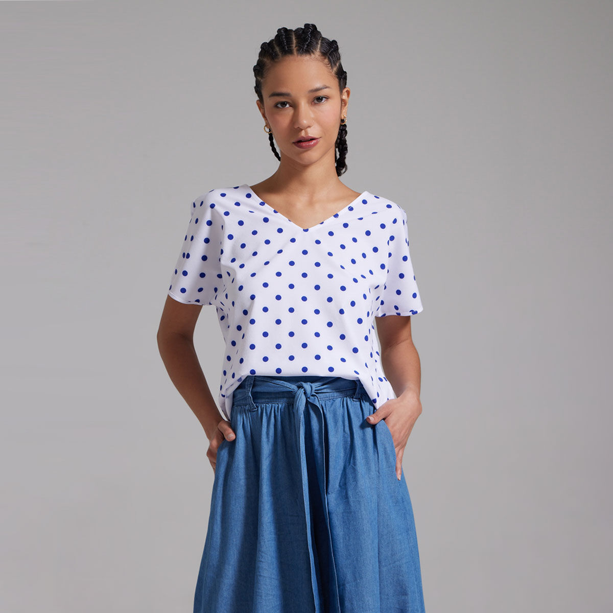 Blusa Manga Corta A Rayas compra online OSTU