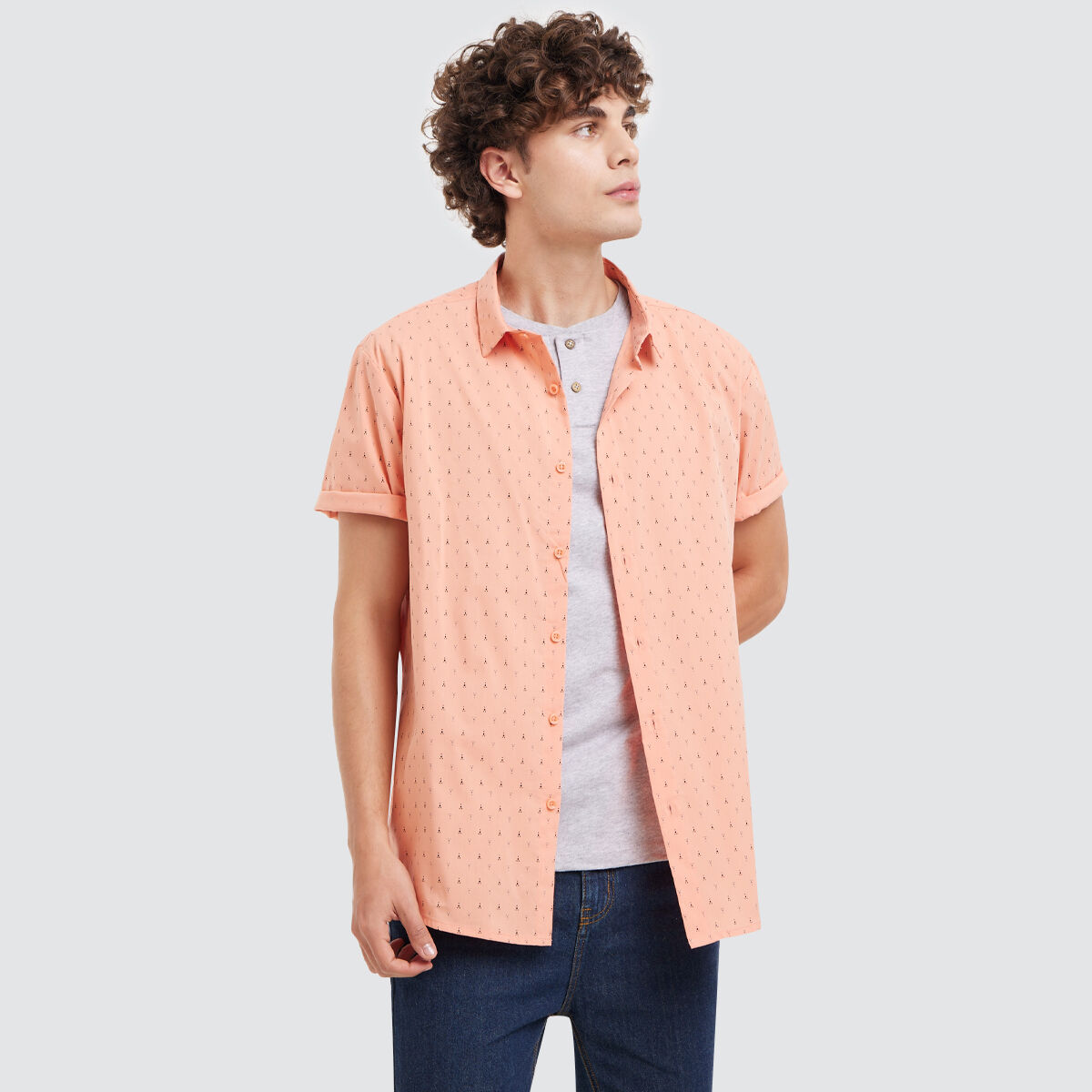 Camisas para hombre de vestir manga corta clearance