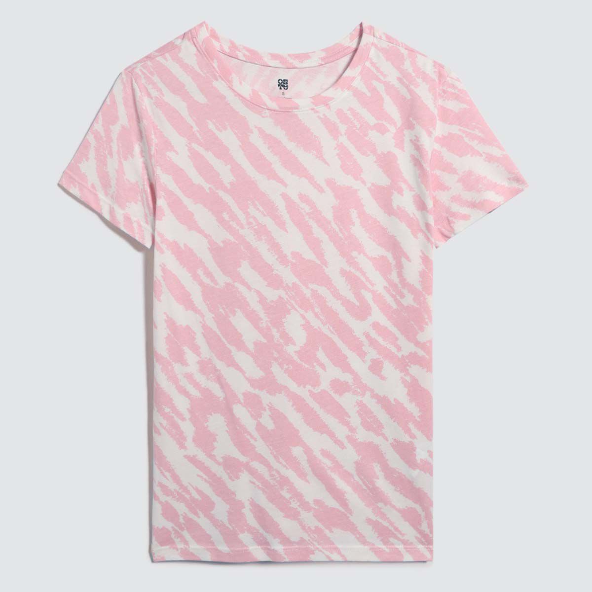 Camiseta Manga Corta Estampada, Rosa, hi-res