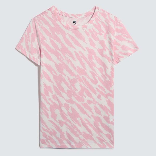 Camiseta Manga Corta Estampada, Rosa, hi-res