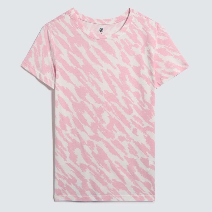 Camiseta Manga Corta Estampada, Rosa, hi-res