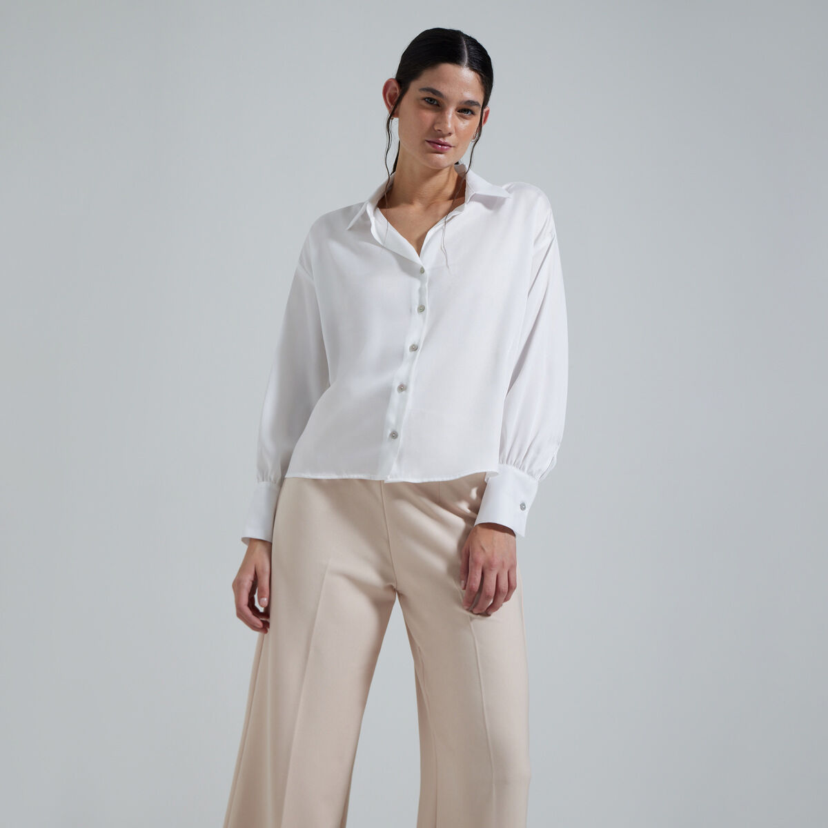 Camisa cuello camisero clearance