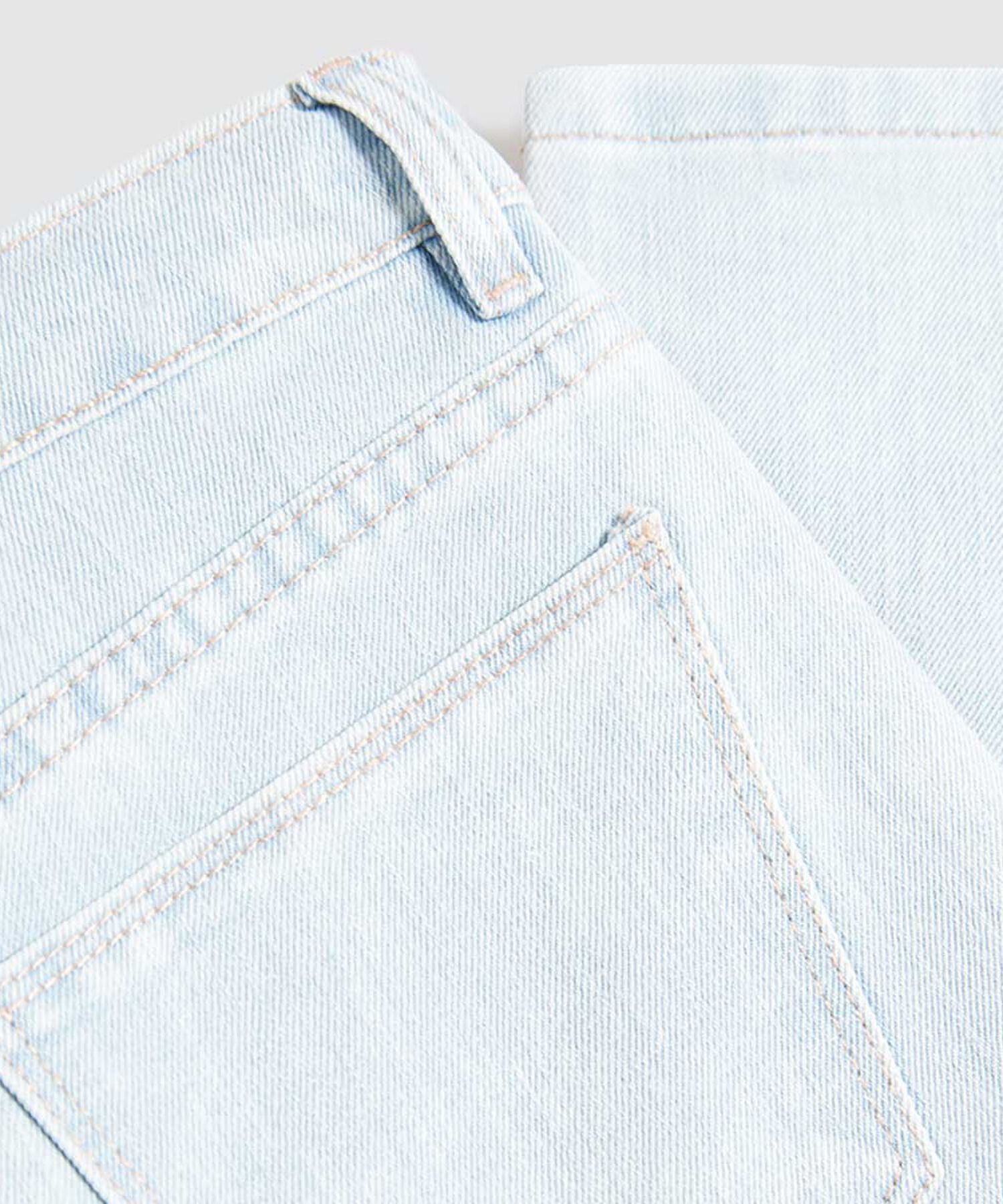 Jeans Wide Leg con Foil Rosa, AzulClaro, hi-res