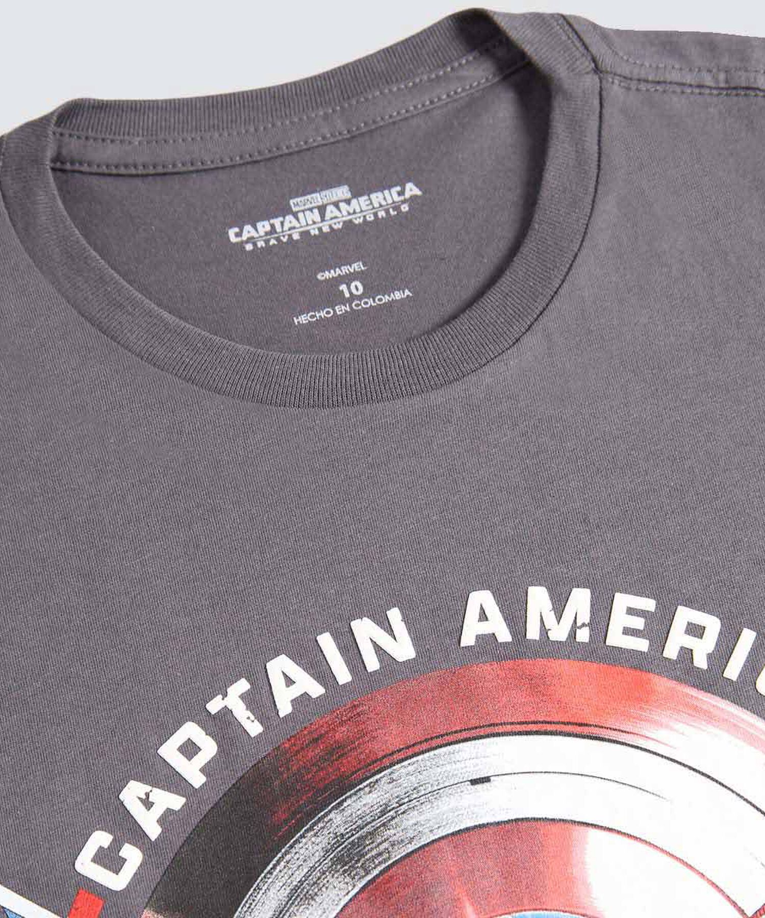 Camiseta para Niño Capitán América, Gris, hi-res