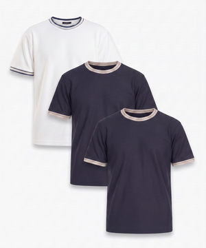 Camiseta Rib Cuello Contraste, , hi-res