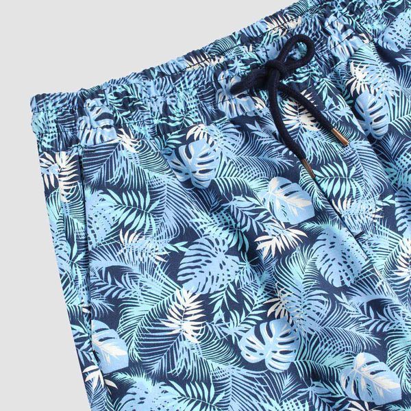 Bermuda Para Hombre Tipo Cargo Estampado Floral, Verde1, hi-res