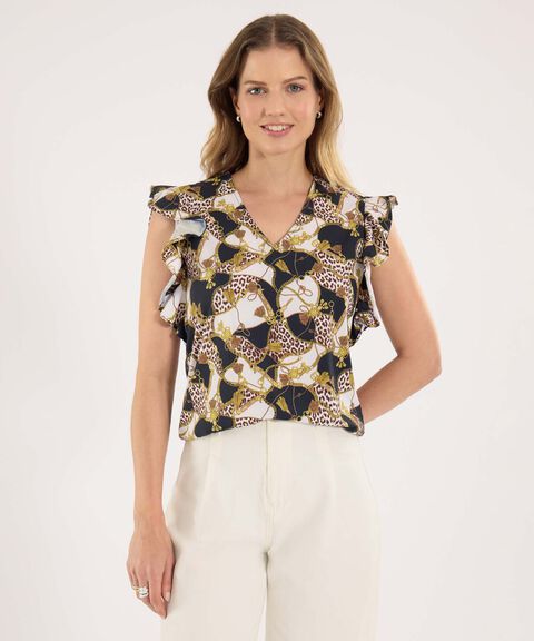 Blusa Sisa Estampada Volantes, Negro1, hi-res image number null