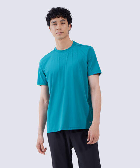 Camiseta Deportiva Cuello Redondo, Verde, hi-res image number null