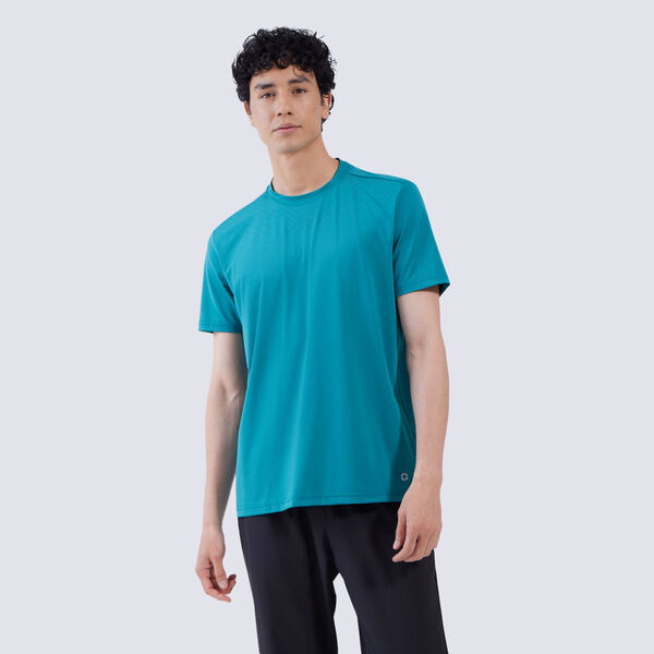 Camiseta Deportiva Cuello Redondo, Verde, hi-res image number null