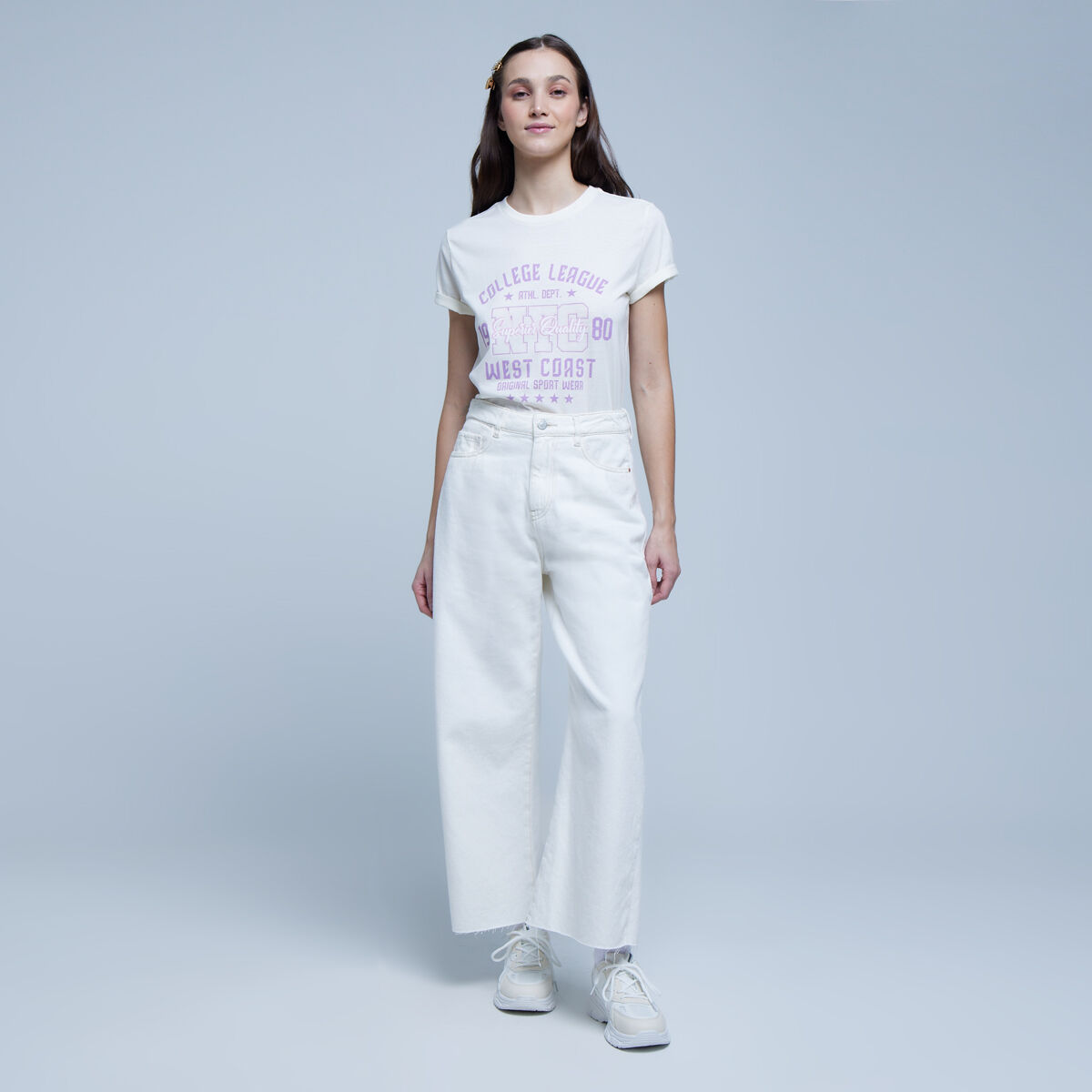 Jeans Culotte Tono Blanco compra online OSTU