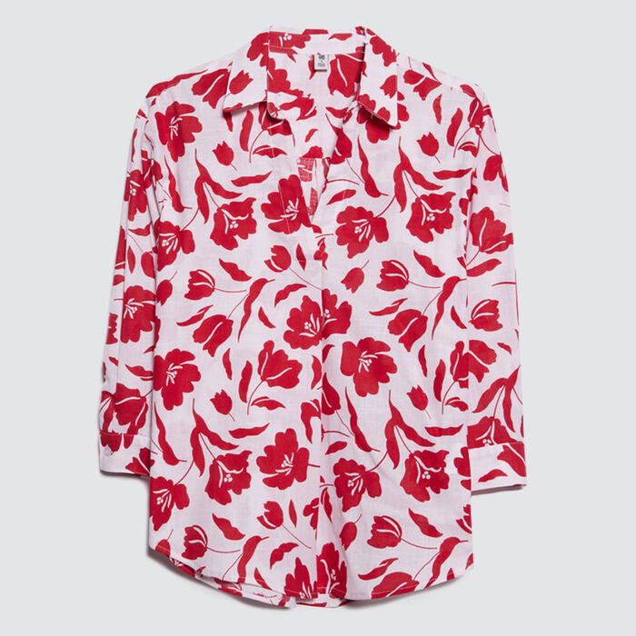 Camisa Estampada, Rojo, hi-res