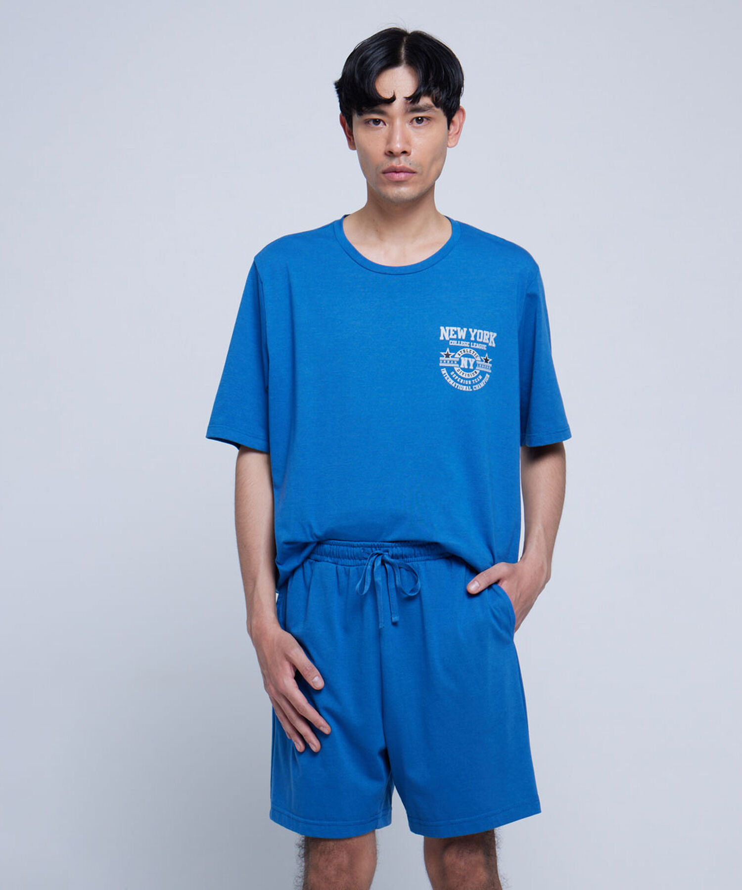 Pijama de pantalonetas para hombre 