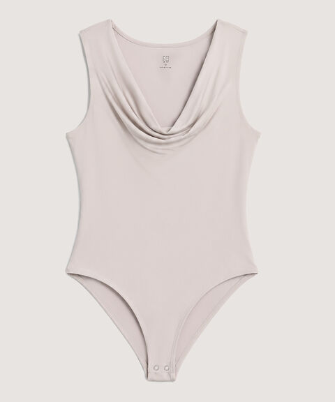 Body Manga Sisa Drapeado, Beige, hi-res