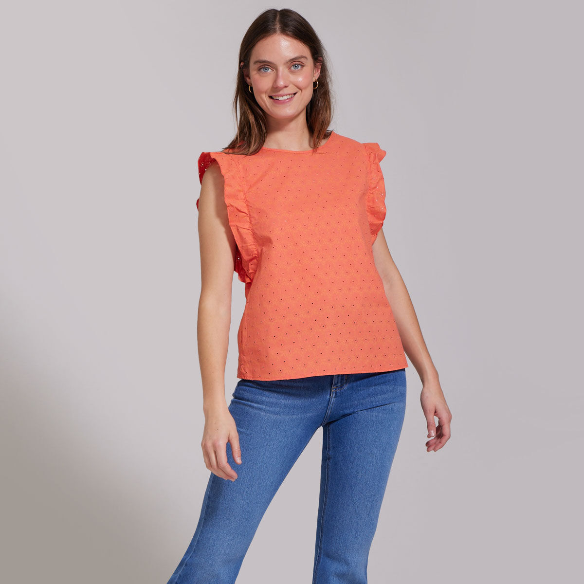 Blusas de arandelas de moda online