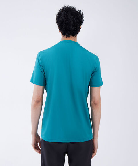 Camiseta Deportiva Cuello Redondo, Verde, hi-res image number null