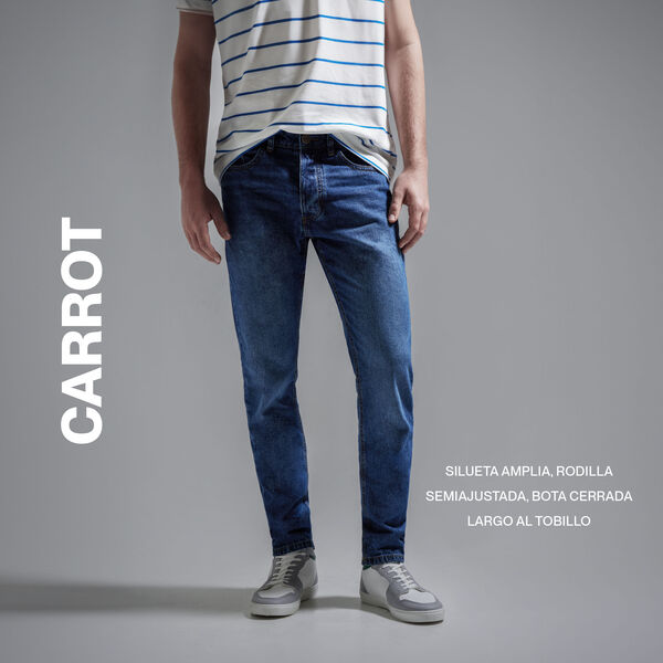 Jeans Carrot, Azul, hi-res