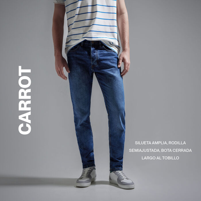 Jeans Carrot, Azul, hi-res