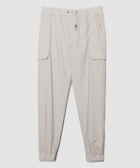 Jogger Con Bolsillos De Tapa, Beige, hi-res