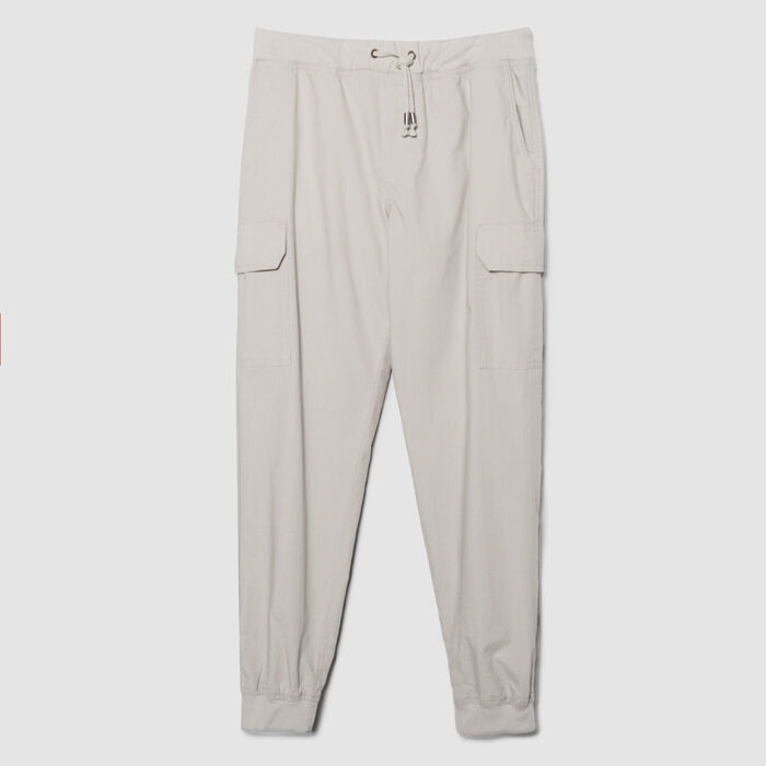 Jogger Con Bolsillos De Tapa, Beige, hi-res