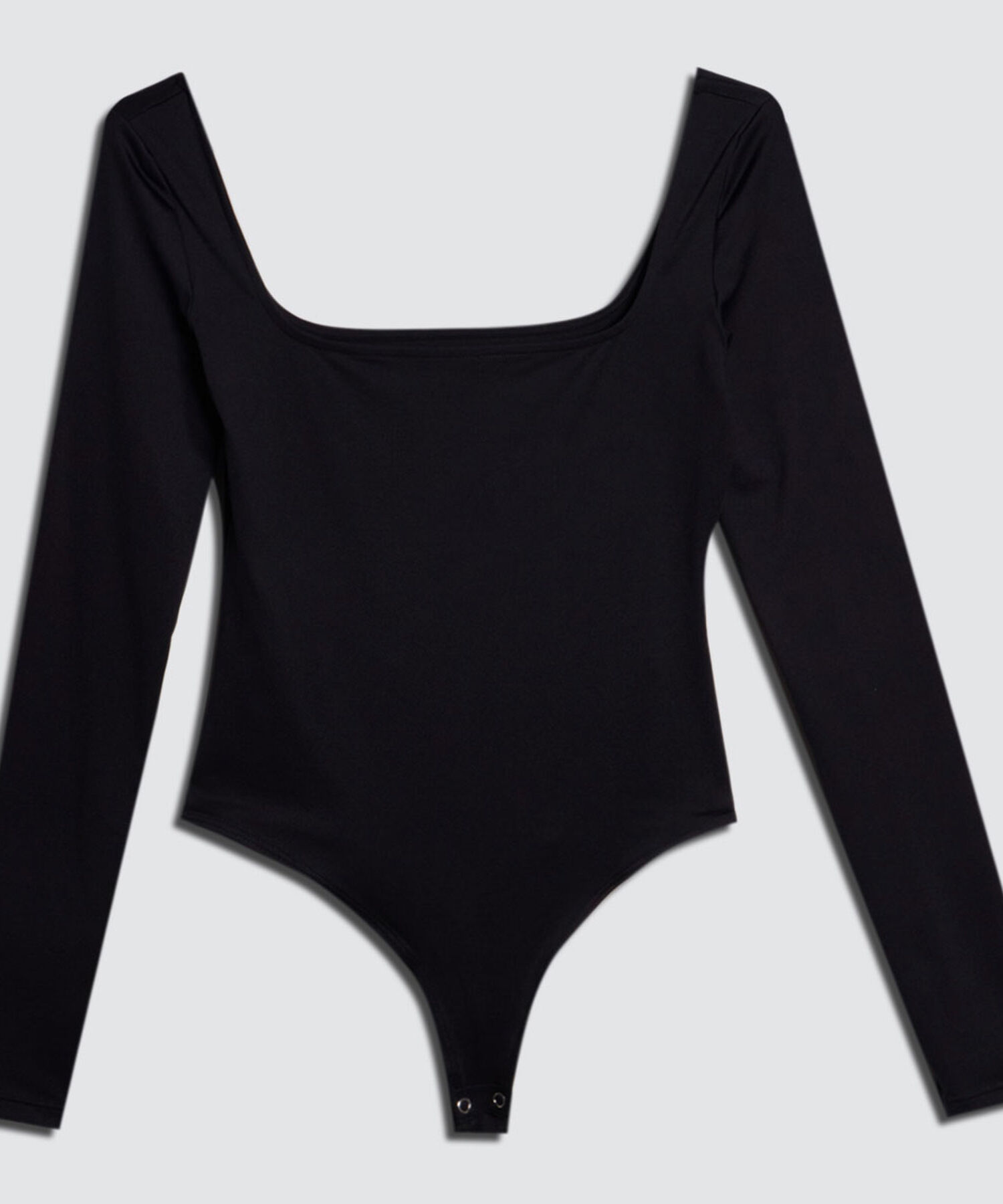 Body con Escote Cuadrado, Negro, hi-res