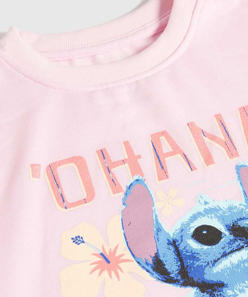Buzo para Niña Stitch Ohana, Rosado, hi-res