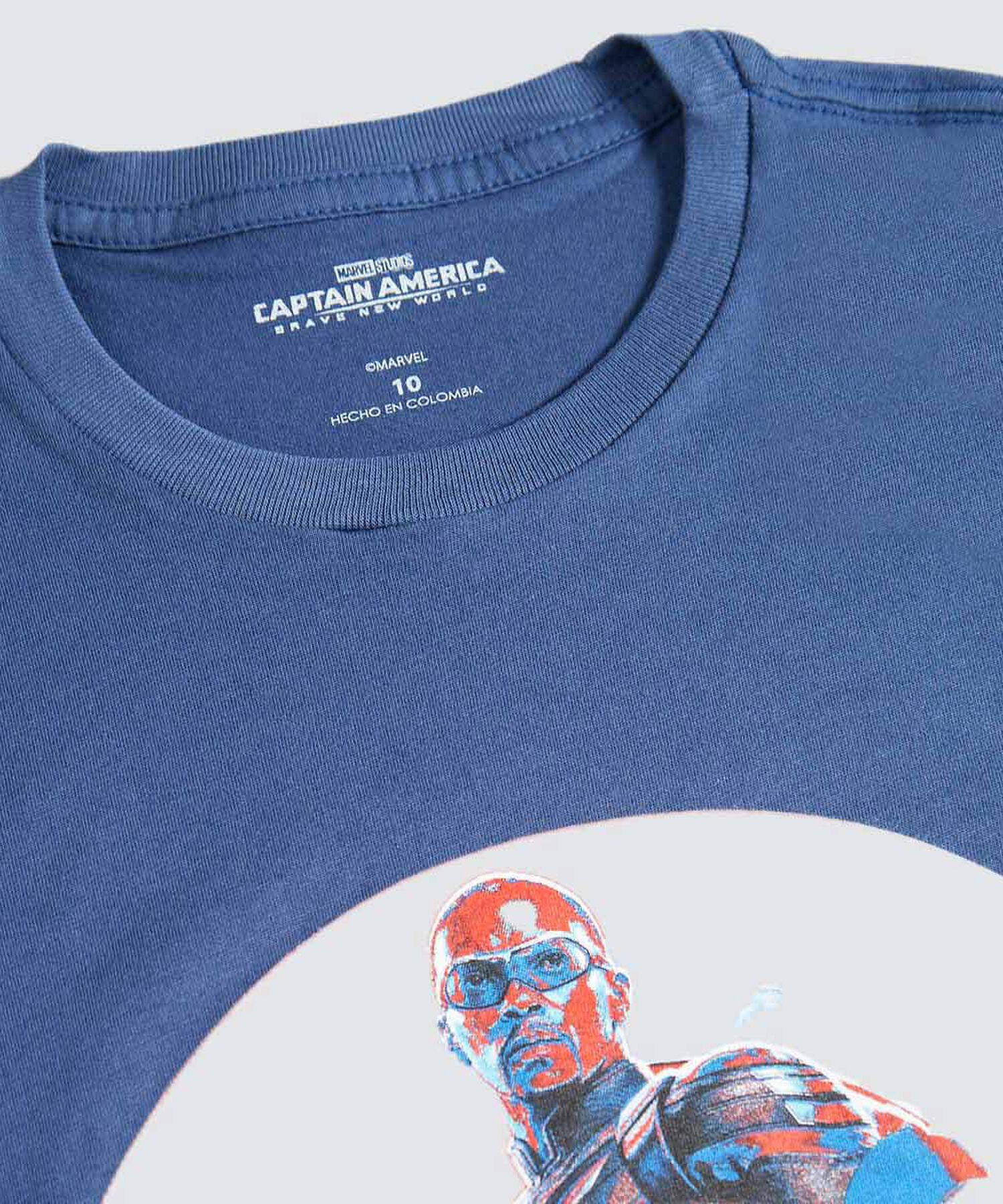 Camiseta para Niño Capitán América, Azul, hi-res
