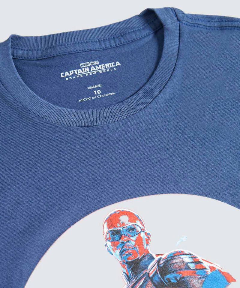Camiseta para Niño Capitán América, Azul, hi-res