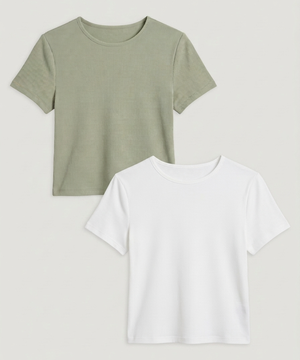 Camiseta Crop Manga Corta, , hi-res