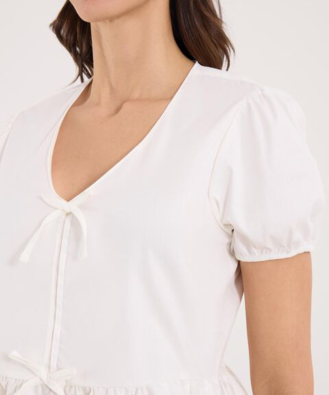 Set para Mujer Blusa Blanca y Jean con Brillo, , hi-res